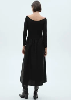 MANGO Sukienki I Kombinezony*Sukienka z łączonych materiałów o rozszerzanym kroju