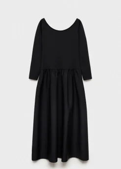 MANGO Sukienki I Kombinezony*Sukienka z łączonych materiałów o rozszerzanym kroju