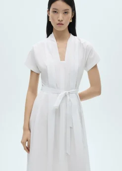 MANGO Sukienki I Kombinezony*Sukienka z fałdami i wiązaniem