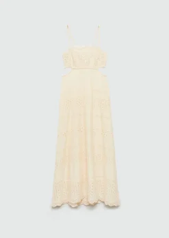 MANGO Sukienki I Kombinezony*Sukienka z haftem i wycięciami po bokach