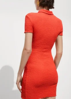 MANGO Sukienki I Kombinezony*Sukienka z kołnierzykiem polo i teksturą