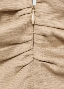 MANGO Sukienki I Kombinezony*Sukienka z kołnierzykiem polo i rozcięciem