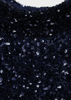 MANGO Sukienki I Kombinezony*Sukienka z krótkim rękawem i cekinami