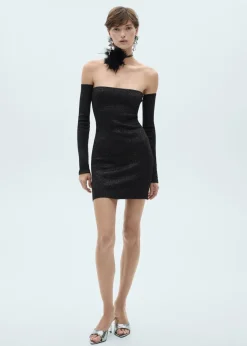 MANGO Sukienki I Kombinezony*Sukienka z lureksu bez ramiączek