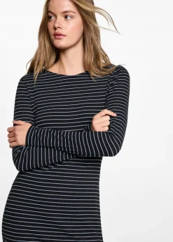 MANGO Sukienki I Kombinezony*Sukienka z lureksu w paski z rozcięciem