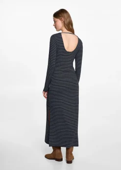MANGO Sukienki I Kombinezony*Sukienka z lureksu w paski z rozcięciem