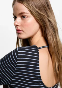 MANGO Sukienki I Kombinezony*Sukienka z lureksu w paski z rozcięciem