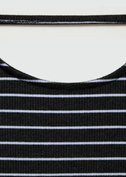 MANGO Sukienki I Kombinezony*Sukienka z lureksu w paski z rozcięciem