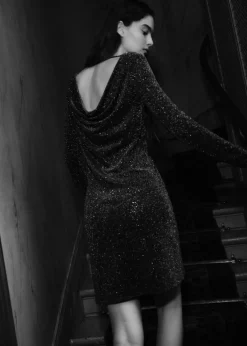 MANGO Sukienki I Kombinezony*Sukienka z lureksu z odkrytymi plecami