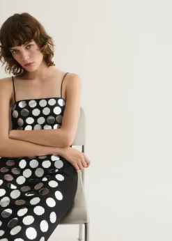 MANGO Sukienki I Kombinezony*Sukienka z lusterkami i rozcięciem z tyłu