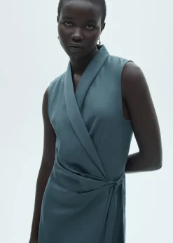 MANGO Sukienki I Kombinezony*Sukienka z lyocellu z ozdobnym wiązaniem