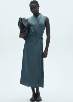 MANGO Sukienki I Kombinezony*Sukienka z lyocellu z ozdobnym wiązaniem