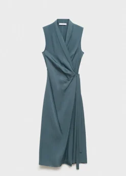 MANGO Sukienki I Kombinezony*Sukienka z lyocellu z ozdobnym wiązaniem