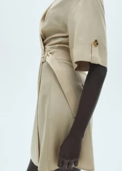 MANGO Sukienki I Kombinezony*Sukienka z lyocellu z paskiem