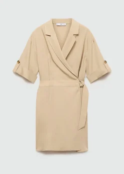 MANGO Sukienki I Kombinezony*Sukienka z lyocellu z paskiem
