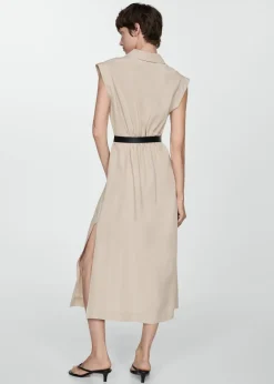 MANGO Sukienki I Kombinezony*Sukienka z lyocellu z paskiem