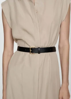 MANGO Sukienki I Kombinezony*Sukienka z lyocellu z paskiem