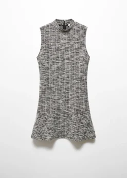 MANGO Sukienki I Kombinezony*Sukienka z melanżowego tweedu