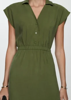 MANGO Sukienki I Kombinezony*Sukienka z modalu z zapięciem na guziki