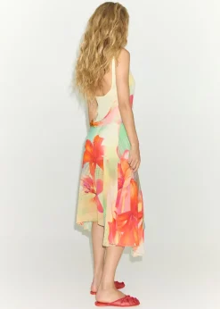 MANGO Sukienki I Kombinezony*Sukienka z nadrukiem i asymetrycznym dołem