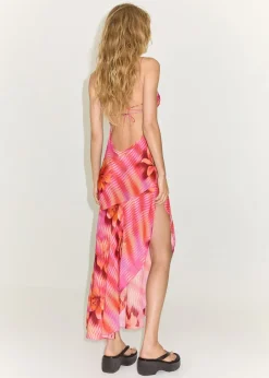 MANGO Sukienki I Kombinezony*Sukienka z nadrukiem i asymetrycznym dołem