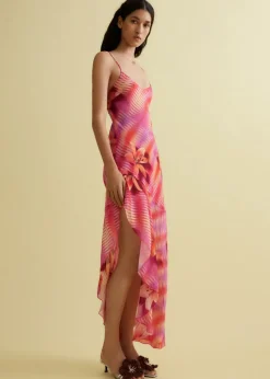 MANGO Sukienki I Kombinezony*Sukienka z nadrukiem i asymetrycznym dołem