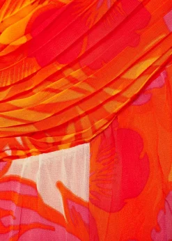 MANGO Sukienki I Kombinezony*Sukienka z nadrukiem i drapowaniem