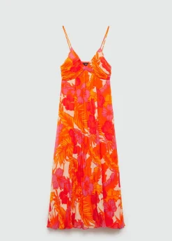 MANGO Sukienki I Kombinezony*Sukienka z nadrukiem i drapowaniem