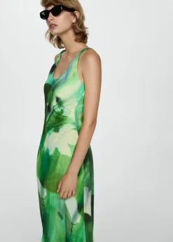 MANGO Sukienki I Kombinezony*Sukienka z nadrukiem i drapowaniem