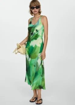 MANGO Sukienki I Kombinezony*Sukienka z nadrukiem i drapowaniem