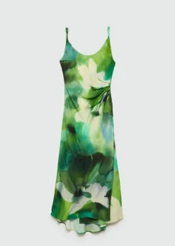 MANGO Sukienki I Kombinezony*Sukienka z nadrukiem i drapowaniem