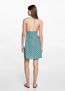 MANGO Sukienki I Kombinezony*Sukienka z nadrukiem i marszczonymi detalami