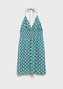 MANGO Sukienki I Kombinezony*Sukienka z nadrukiem i marszczonymi detalami