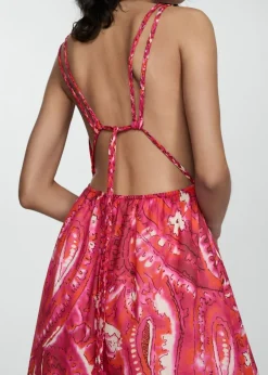 MANGO Sukienki I Kombinezony*Sukienka z nadrukiem i podwójnymi ramiączkami