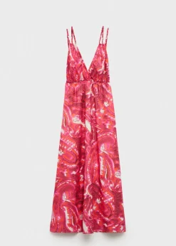 MANGO Sukienki I Kombinezony*Sukienka z nadrukiem i podwójnymi ramiączkami