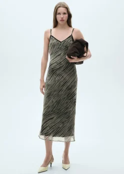 MANGO Sukienki I Kombinezony*Sukienka z nadrukiem i podwójnymi ramiączkami