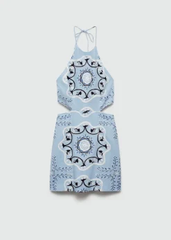 MANGO Sukienki I Kombinezony*Sukienka z nadrukiem i wycięciami