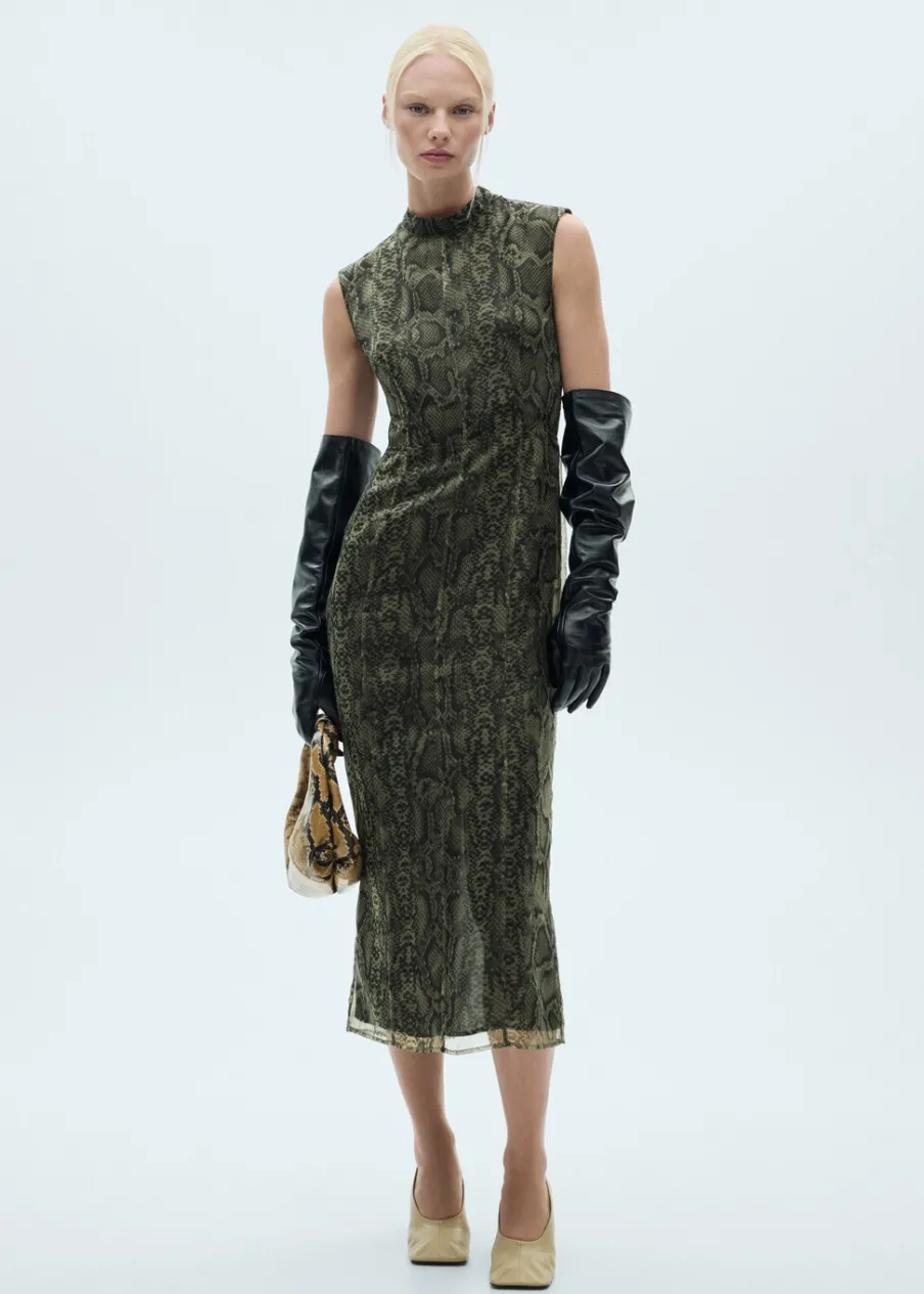 MANGO Sukienki I Kombinezony*Sukienka z organzy z odkrytymi plecami