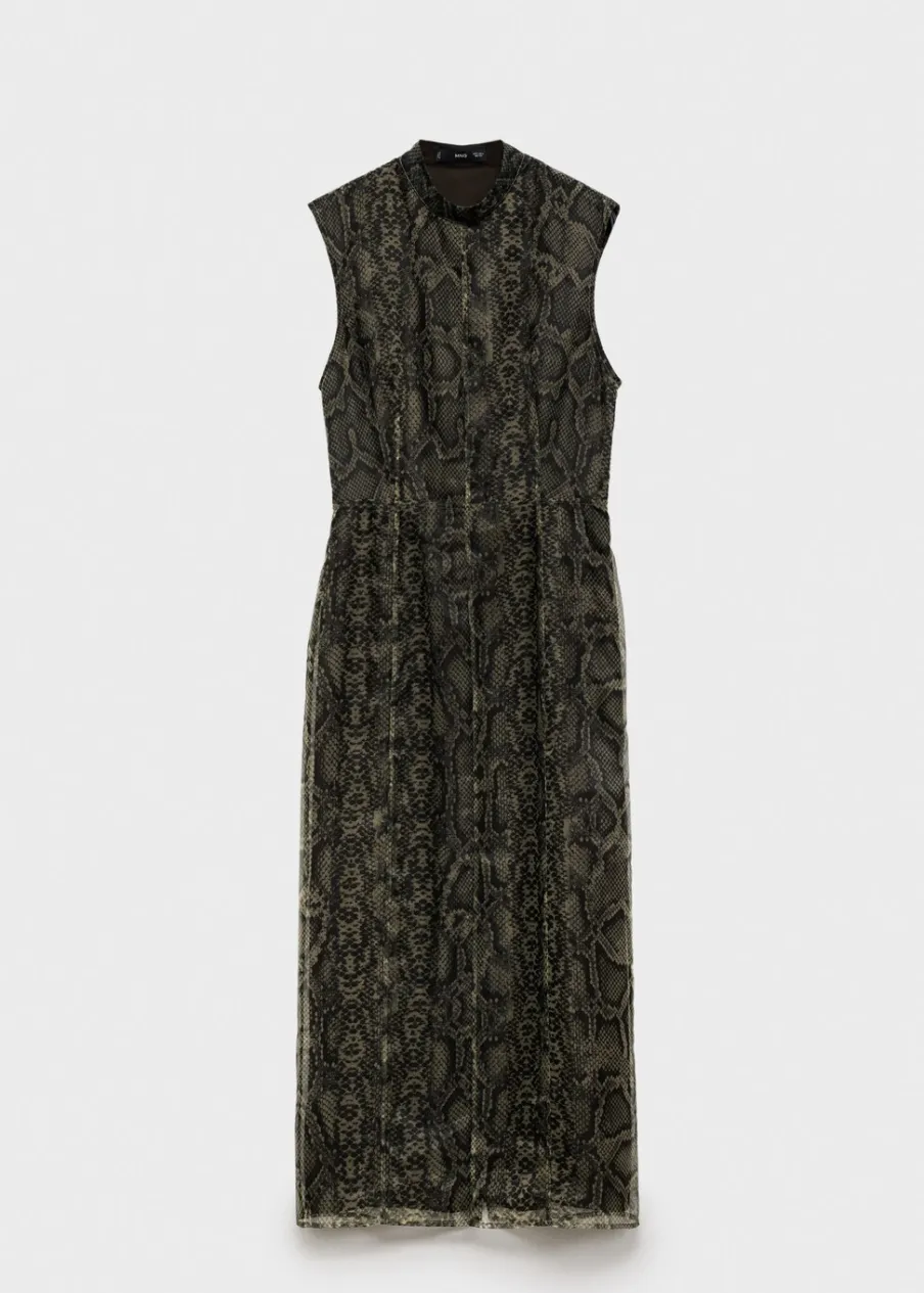 MANGO Sukienki I Kombinezony*Sukienka z organzy z odkrytymi plecami