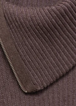 MANGO Sukienki I Kombinezony*Sukienka z prążkowanej dzianiny z wykładanym kołnierzem