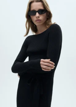 MANGO Sukienki I Kombinezony*Sukienka z prążkowanej dzianiny