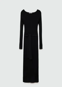 MANGO Sukienki I Kombinezony*Sukienka z prążkowanej dzianiny