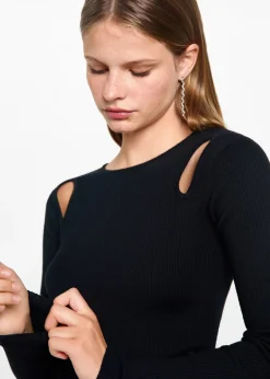 MANGO Sukienki I Kombinezony*Sukienka z prążkowanej dzianiny z wycięciami