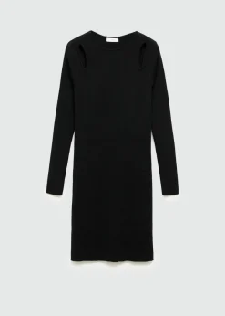 MANGO Sukienki I Kombinezony*Sukienka z prążkowanej dzianiny z wycięciami