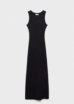 MANGO Sukienki I Kombinezony*Sukienka z prążkowanej dzianiny z rozcięciem