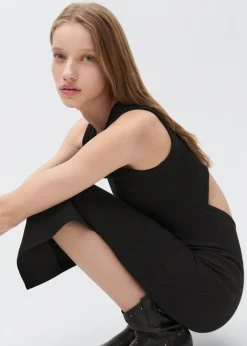 MANGO Sukienki I Kombinezony*Sukienka z prążkowanej dzianiny z rozcięciem