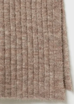 MANGO Sukienki I Kombinezony*Sukienka z prążkowanej dzianiny z rozcięciem