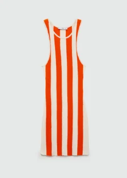 MANGO Sukienki I Kombinezony*Sukienka z prążkowanej dzianiny pętelkowej w paski