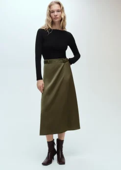 MANGO Sukienki I Kombinezony*Sukienka z satynową spódnicą