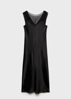 MANGO Sukienki I Kombinezony*Sukienka z satyny i tkaniny